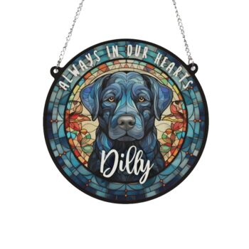 Labrador Black Memorial Suncatcher, 2 of 6