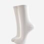 Womens Bamboo Socks Plain White, thumbnail 2 of 5