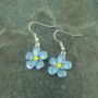 Forget Me Not Blue Flower Drop Earrings, thumbnail 3 of 5