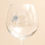 Personalised Gold Name And Birth Flower Gin Glass, thumbnail 3 of 4