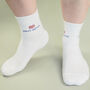 Great Britain White Luxury Sports Men's Socks, thumbnail 1 of 4