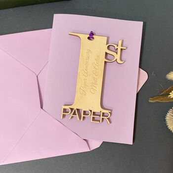 Personalised 1st Paper Meaning Anniversary Card, 4 of 10