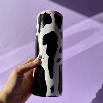 Cow Print Hand Painted Tall Vase, 2 of 9