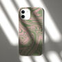 Green And Pink Marble Biodegradable Phone Case, thumbnail 8 of 8