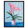 Outstanding Orchids Pink And Blue Floral Wall Art Print, thumbnail 5 of 6