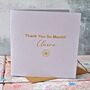 Personalised Gold Foiled Thank You Card, thumbnail 1 of 4