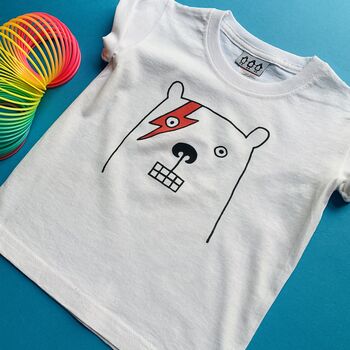 Bowie Bear Kid's T Shirt, 2 of 3