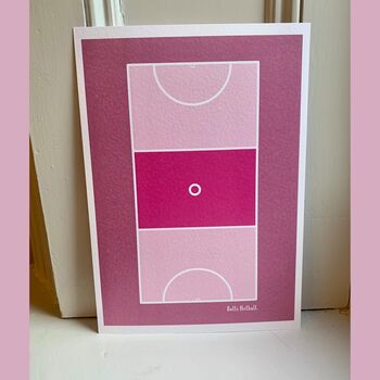 Netball Court Graphic Print In Team Colours, 4 of 12
