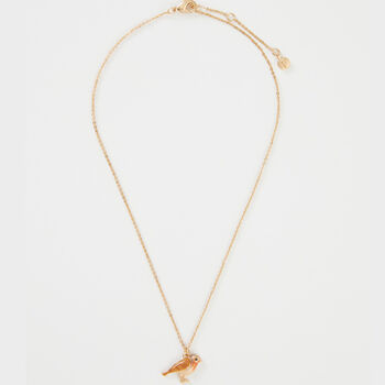 Fable Enamel Robin Short Necklace, 3 of 6
