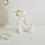 Ceramic Bunny Rabbit With Heart Ring Holder, thumbnail 1 of 5