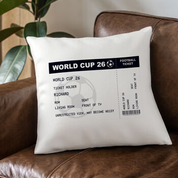 Personalised Football Ticket Cushion, 3 of 4