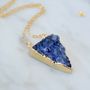 Druzy Triangle Gold Necklace, thumbnail 6 of 7