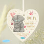 Personalised Me To You Hold You Forever Wooden Heart Decoration, thumbnail 2 of 3