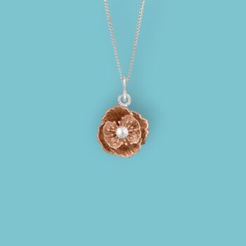 Tiny Poppy Necklace In 18ct Rose Gold Plated Silver, 6 of 12