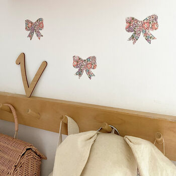 Liberty Fabric Bow Wall Stickers, 4 of 11