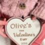Baby’s First Valentine’s Day Plaque Personalised Sign, thumbnail 1 of 10