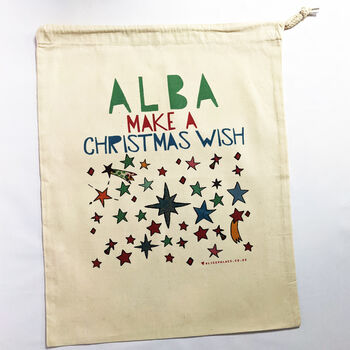 Personalised Make A Wish Christmas Sack, 4 of 6