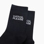 Witch Please Combed Cotton Glitter Socks In Black, thumbnail 2 of 4