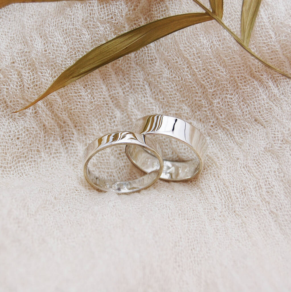 Original Design Romantic Hexagram 999 Sterling Silver Couple Rings | Couple  wedding rings, Wedding ring bands, Sterling silver rings bands