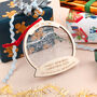 Personalised Family Memories Snow Globe Map Christmas Bauble, thumbnail 1 of 3