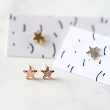 Tiny Star Stud Earrings, 3 of 6