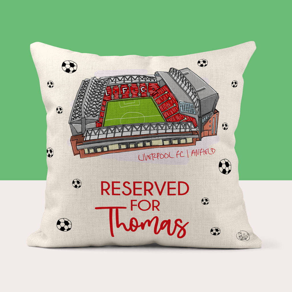 Personalised Liverpool Fc Cushion By Moo and Snip