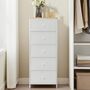 Slim Five Drawer Fabric Dresser For Bedroom Storage, thumbnail 2 of 6