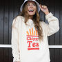 Chippy Tea Women’s Slogan Sweatshirt With Chips Graphic, thumbnail 1 of 3