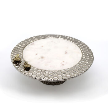 Bumble Bee Cake Plate With Marble Insert, 2 of 2