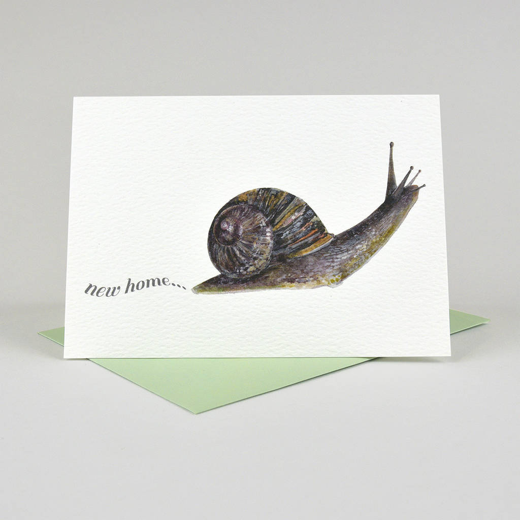 Garden Snail New Home Card By Naomi Stay | notonthehighstreet.com