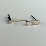 Sterling Silver Crystal Rectangle Stud Earrings, thumbnail 2 of 5