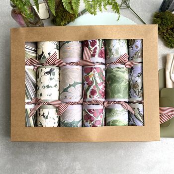 Luxury UK Handmade Crackers Bespoke Marbled Patterns, 4 of 4