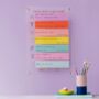 Colourful And Wipeable Wall Mounted Whiteboard Planner | One Week At A Time, thumbnail 7 of 7