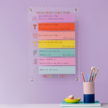 Colourful And Wipeable Wall Mounted Whiteboard Planner | One Week At A Time, 7 of 7