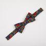 Mens Green And Red Floral Bow Tie, thumbnail 7 of 8
