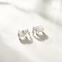 Cute Dainty Elephant Stud Earrings In Sterling Silver, thumbnail 2 of 12