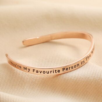 Adjustable Favourite Person Meaningful Word Wave Bangle, 3 of 7
