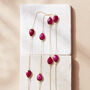 Ruby Gemstone Gold Chain Long Necklace, thumbnail 5 of 7