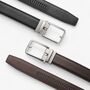 Ten Embers Personalised Men's Leather Belt With Precision Fit Ratchet Buckle, thumbnail 3 of 6