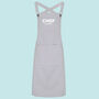 Personalised Chef Cotton Canvas Cross Back Apron, thumbnail 2 of 9