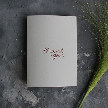 'Thank You' Rose Gold Foil Friendship Card, 7 of 8
