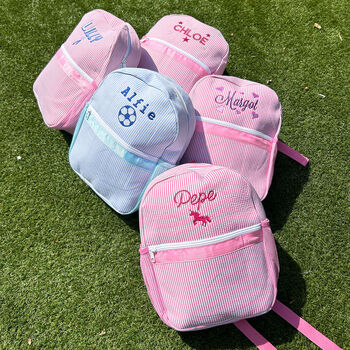 Kids Embroidered Personalised Backpack, 2 of 7