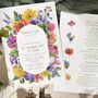 Colourful Summer Flowers A5 Wedding Invitation, thumbnail 1 of 6