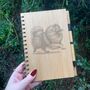 Personalised Keeshond Dog Engraved Notebook, thumbnail 3 of 5