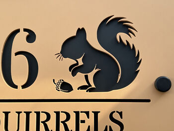 Personalised Squirrel Design House Acrylic Number Sign, 2 of 6