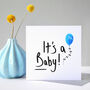 New Baby Card Blue Balloon, thumbnail 7 of 10