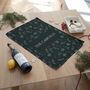 Personalised Christmas Holly Wallpaper Tea Towel, thumbnail 3 of 6