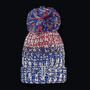 Bisexual Colours Fleece Lined Reflective Bobble Hat, thumbnail 2 of 2