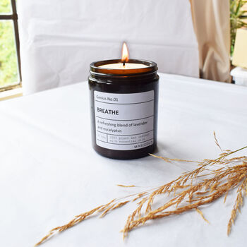 Personalised 'Breathe' Wellbeing Scented Candle, 4 of 4