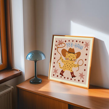 Yeehaw Western Print, Cowboy Cat, Nursery Print, 9 of 10